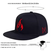 1piece Unisex Flame Embroidered Hip Hop Hat Outdoor Adjustable Sunscreen Leisure Hat Spring Summer Travel Tourism Beach Vacation - Image 6