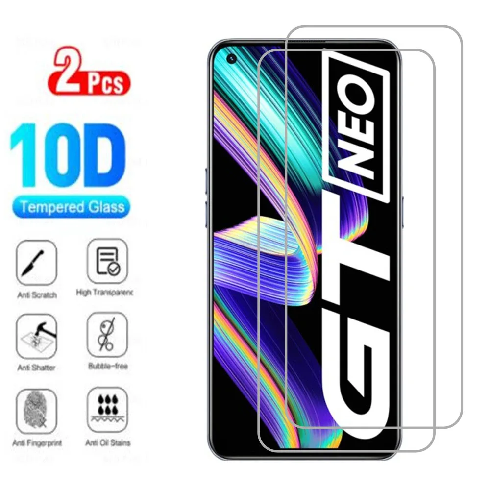 2Pcs Protection Tempered Glass For Realme GT Neo Flash 5G Neo2T RMX3350 RMX2202 RMX3031 Screen Protective Protector Cover Film |