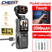 4K Handheld action camera 1.69“ touchscreen,4K Pocket camera Video recording camera, Rechargeable 2000mah/3000mAh, holiday gift