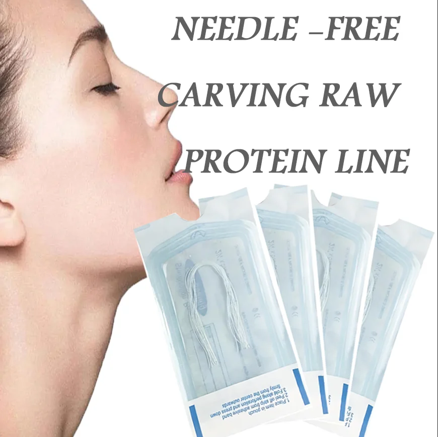 Collagen Face Lifting Thread No Needle Gold Protein Line Wrinkle Remove Protein Skin Absorbed Lines Skin Care Supplies