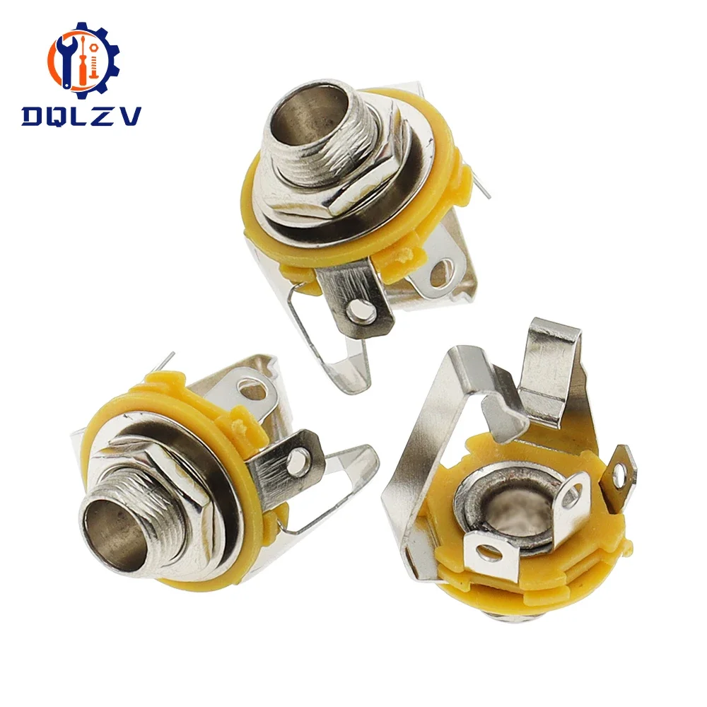 Nichel 6.35Mm 1/4 Pollici Mono Ts Panel Chassis Mount Jack Audio Femmina Connettore A Saldare