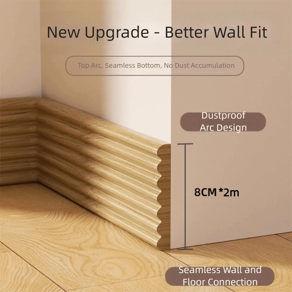 High Quality Thickened Wall Baseboard Anti-collision Self Adhesive Skirting Line 3D Soft Decoration Strips Bedroom