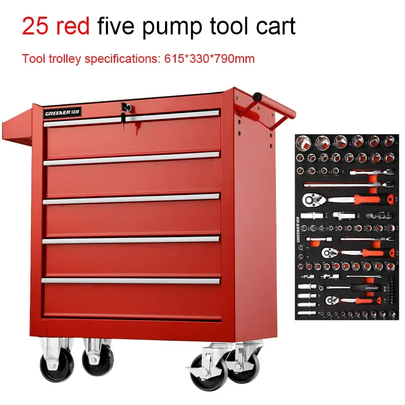 YyhcTool BoxHot Selling Black Tool Cabinet Heavy Duty Tool Box Roller Cabinet Professional Metal Garage Cabinet With Tools 3