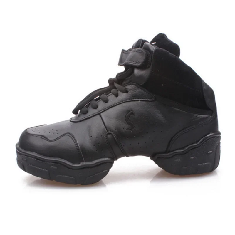 Sports Dance Shoes Genuine Leather Soft Sole Breathable High Top Jazz Salsa Modern Dance Sneakers For Women Man Size 36-45 6