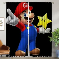 Marioes Partition Kitchen Curtains for Camera Blackout Curtain for Room 2 Panel Halloween Decoration Home Interior Curtains 1