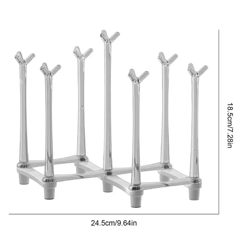 Bottle Drainer Holder Water Bottle Drying Rack Kitchen Cup Drying Rack Drinking Glass Bottle Drainer Stand Adjustable Reusable Non-Slip