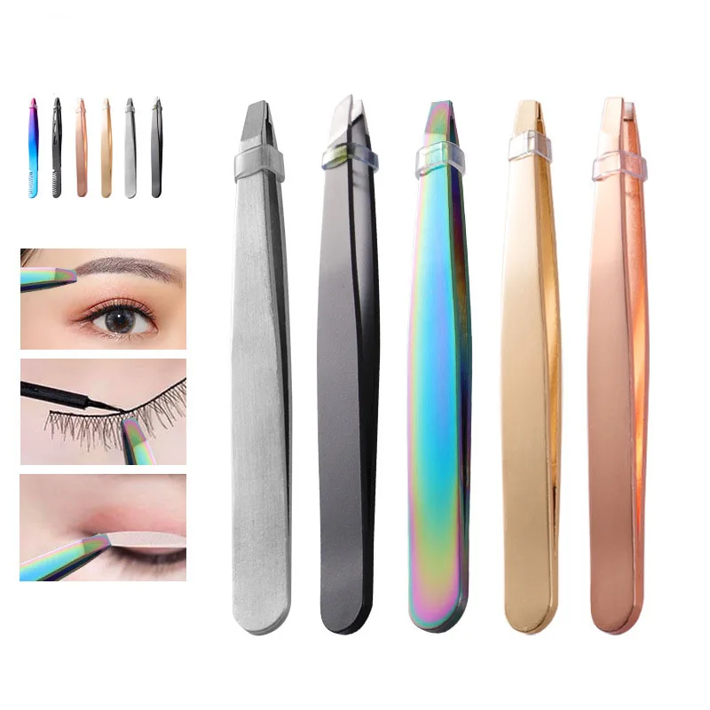 

Repair Eyebrow Clip Stainless Steel Spray Paint Eyelash Curler Plucking Eyebrows Beard Tweezer Tool