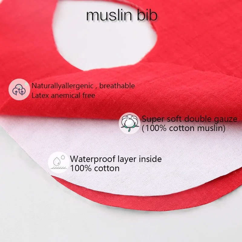 Lace Baby BibsHeadband Set for Infant Baby Boys Girls Pure Cotton Waterproof Baby Bib Princess Big Bow Headband Baby Stuff
