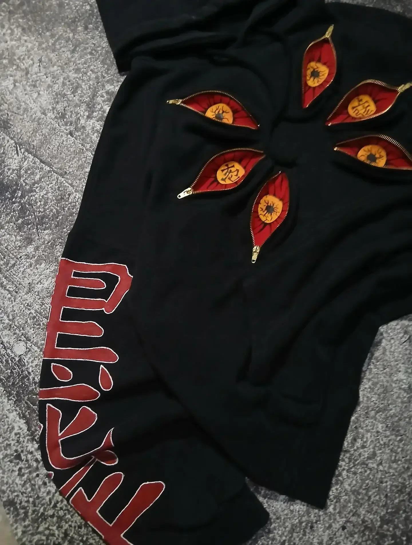 Punk Six Eye Kokushibo Graphic Oversized Hoodies Gothic Casual Hoodie Sweatshirts Streetwear Harajuku Y2k Men Women Clothing