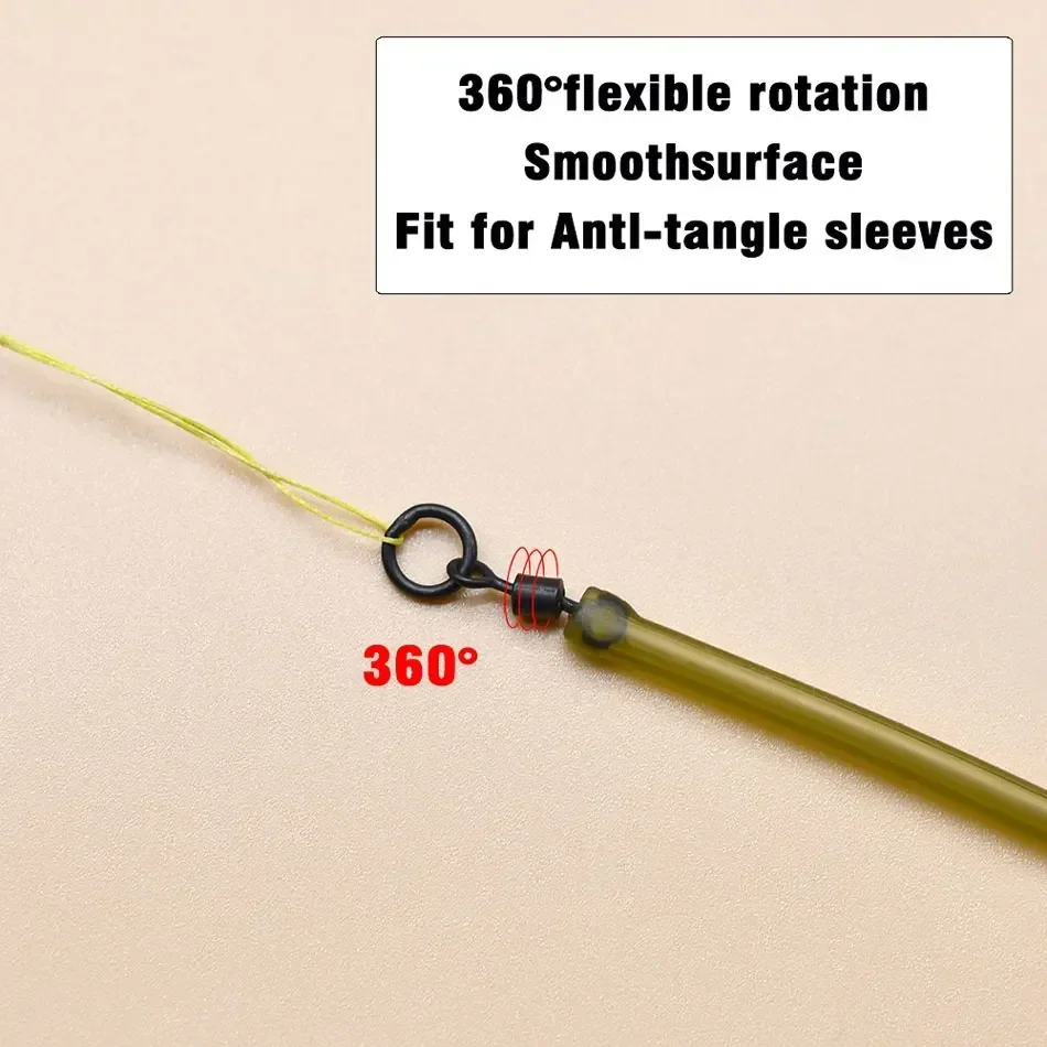 Description Picture 6 of itemMNFT 50PCS Micro Flexi Hook Swivel 4 Sizes , Carp Fishing Mini Ring Hook Swivel, Terminal Fishing Tackle Accessories