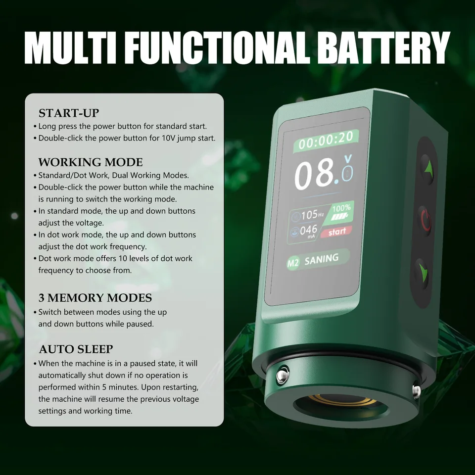 T-Rex-ワイヤレスロータリータトゥーペンマシン,1600mAhバッテリー