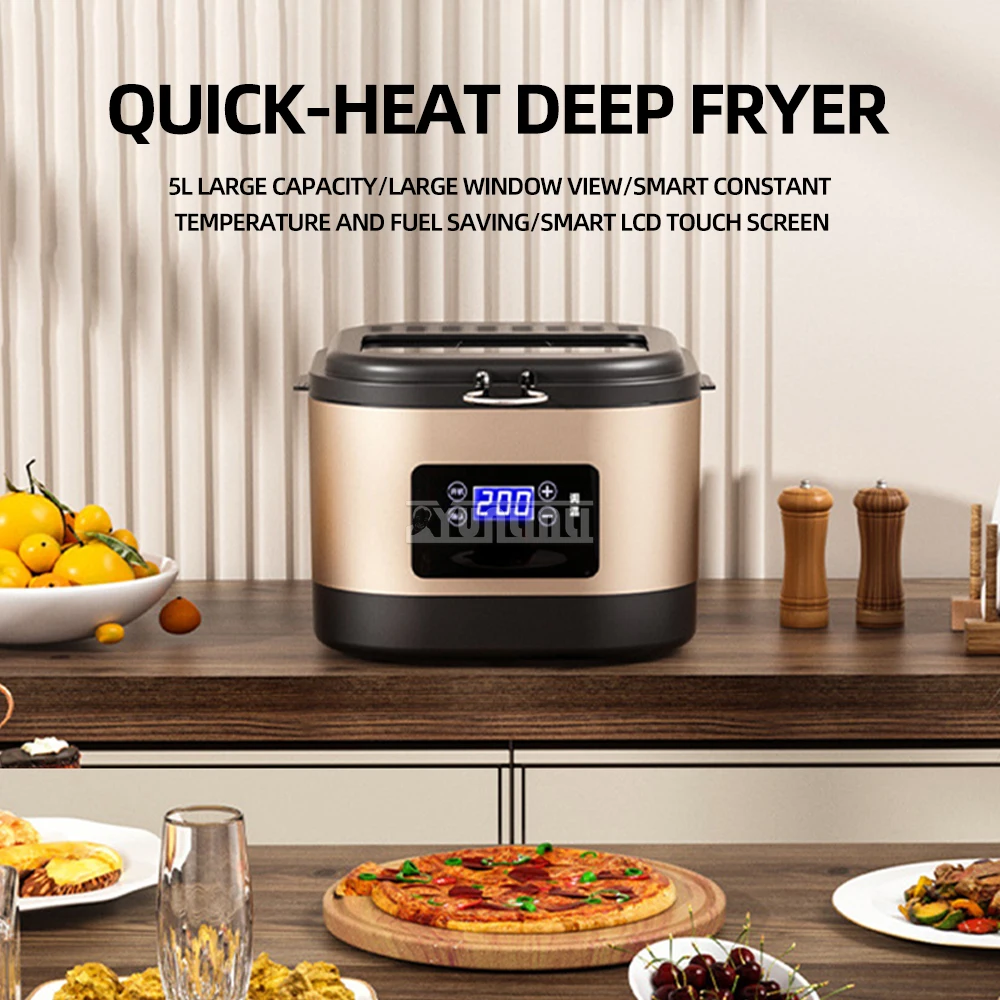 Household Electric Fryer Intelligent Deep Temperature Adjustable