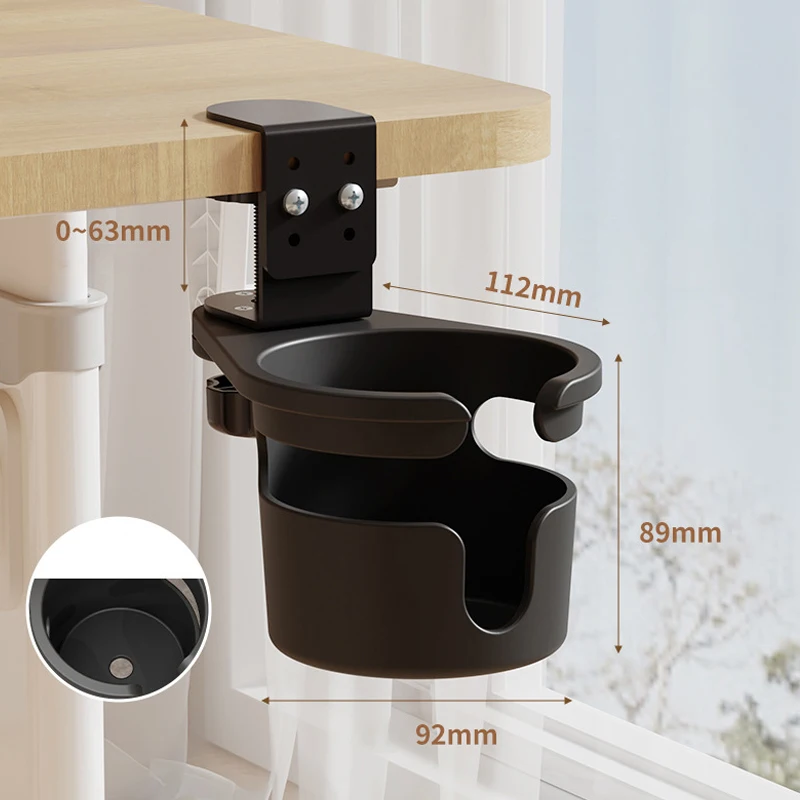 Schreibtisch-Getränkehalter-Klemme, verstellbar, auslaufsicher, Kaffeetassenhalter, 360 Grad drehbar, Tischkantenklemme, Getränkehalter, Anti-Fall-Schreibtisch – Detail 7