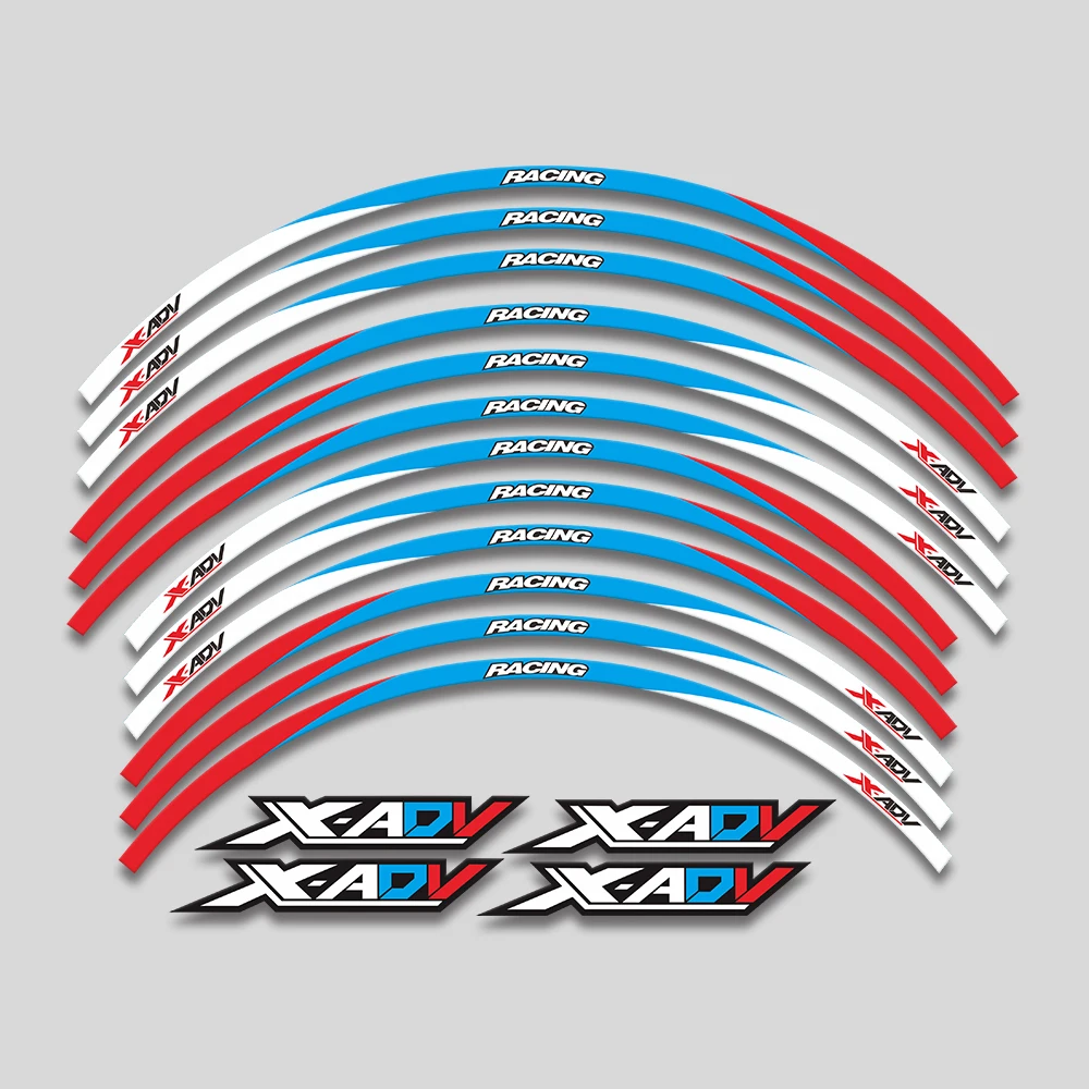 

Motorcycle Accessories Sticker Wheels Reflective Stripe Tape Rim Tire Decorative Decals Set For HONDA X-ADV750 X ADV750 xadv 750