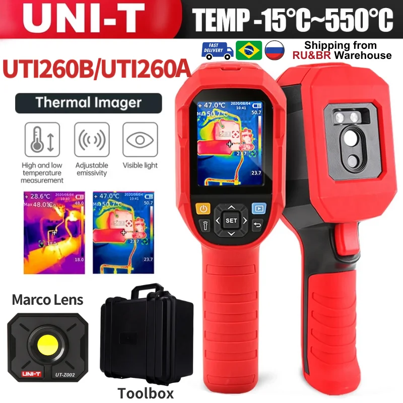 UNI T UTi260B 적외선 열화상 카메라, 수축 열화상 카메라, PCB 회로, 산업용 테스트 바닥 난방 15 ~ 550 ...