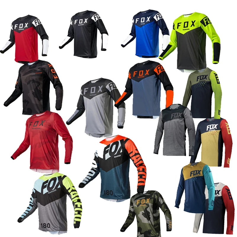 

Ranger Fox， Mountain bike, long sleeved downhill cycling, Camiseta, motorcycle sports shirt, Mx, mountain bike clothing, spexcel