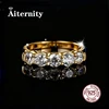 Pass Diamond Test Moissanite Ring And Zircon Unisex Rings 100% Real S925 Silver Ring For Men and Women Luxury Brilliant D VVS1