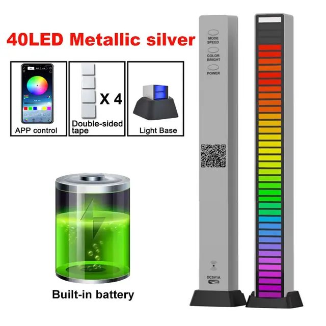40LED Silver Battery-1063