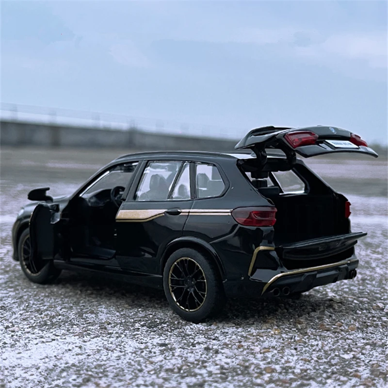 1:32 BMW X5 X5M SUV Alloy Car Model Diecasts Metal Toy Vehicles Car Model Collection Sound Light High Simulation Childrens Gifts 4