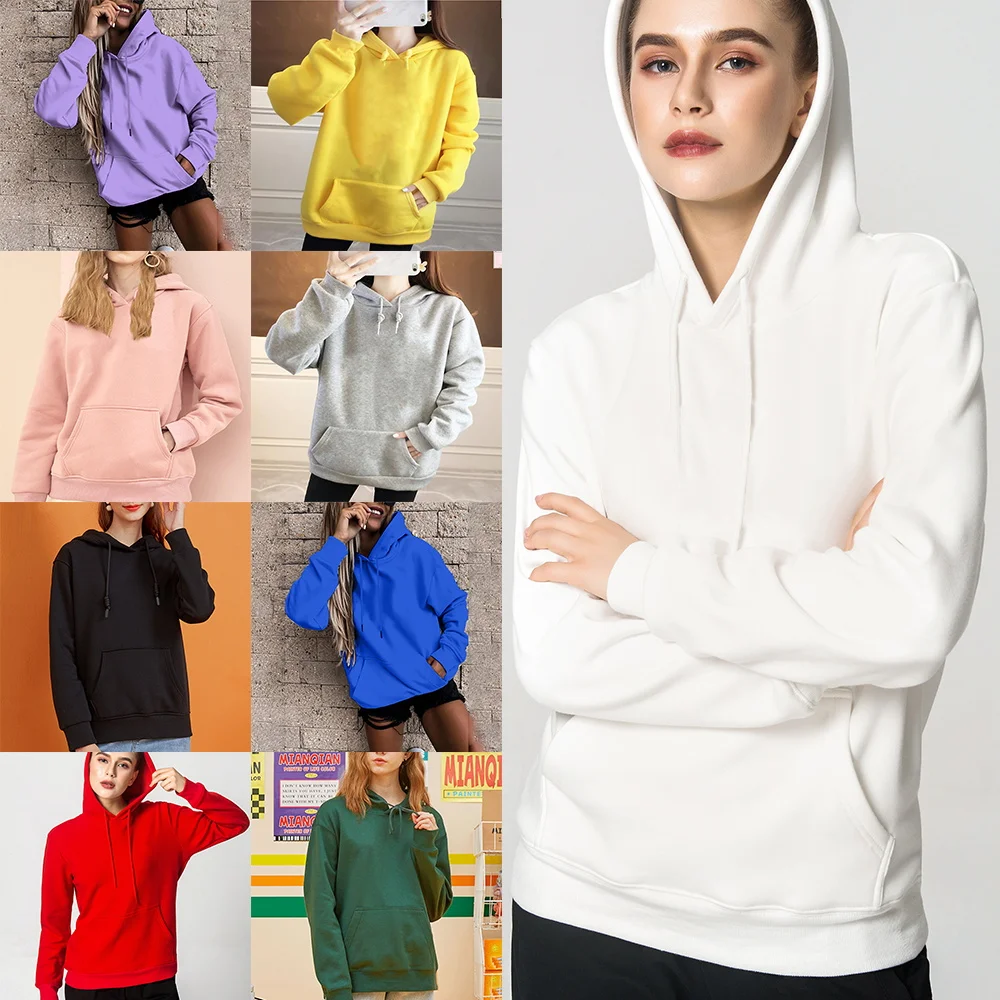 New 2022 Women Pullover Sweater Long Sleeve Korean Simple Basic Cheap Jumper Solid Color O-Neck Top Unisex Sweatshirt  Hoodies