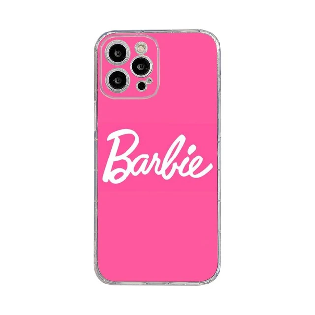 3D Silicone with Mirror Phone Cover Pink Barbie Case for iPhone 14 13 12  ProMax