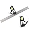 3 In 1 Square Angle Ruler Set Engineer Adjustable Combination Spirit Level Ruler Combination Protractor Measuring Tool Set 300mm 5