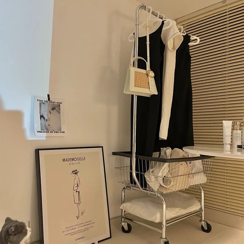 ALWAYSME Rolling Wire Laundry Cart