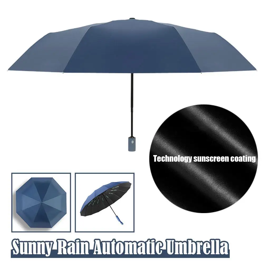 

Double Bones Large Umbrella Men Womens Windproof Compact Sun Fold Business Travel Luxury Automatic Rain Umbrellas Umbrella X3F9