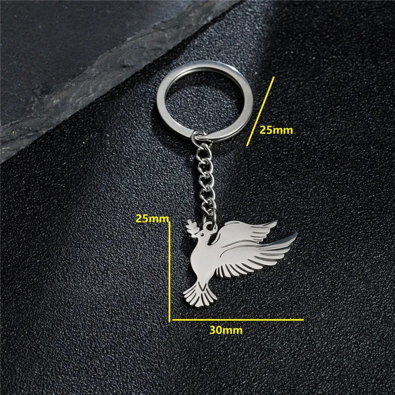 Fashion Swallow Keychain Pendant Cute Dove Hummingbird Animal Birds Keychain & Key Chain Ring for Women Girls Daily Jewelry