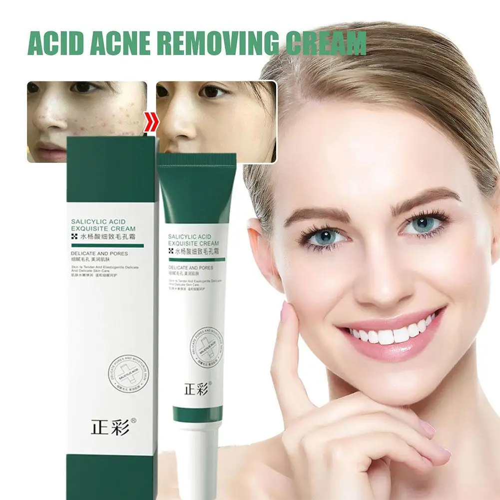 

Salicylic Acid Pores Shrink Cream Moisturizing Acne Control Blackheads Whitening Cream Improve Skin Care Anti-aging Acnes O L5R2