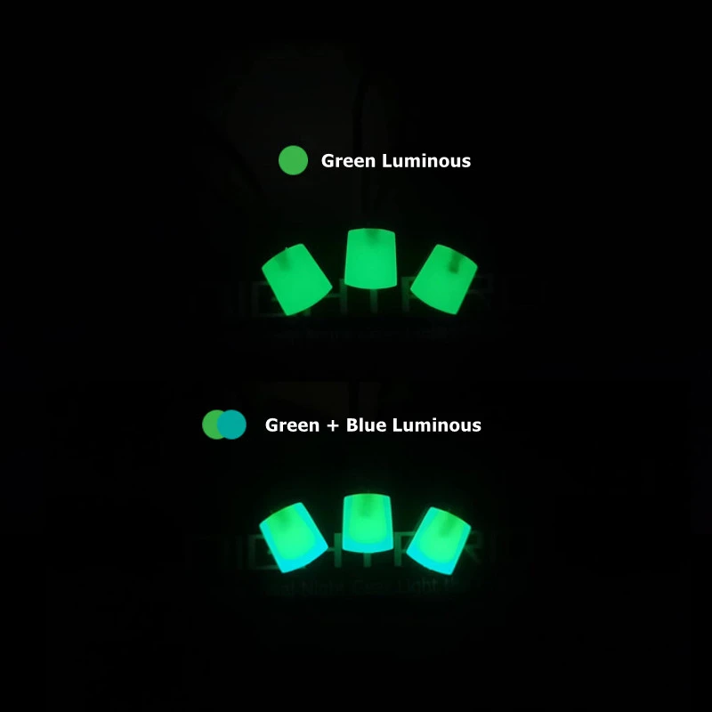 Two-tone Luminous Zipper Pull Ultra-Bright Glow in Dark Night Anti-lost Ends Tent Lock Zips for Coats Jackets Bag Rucksacks