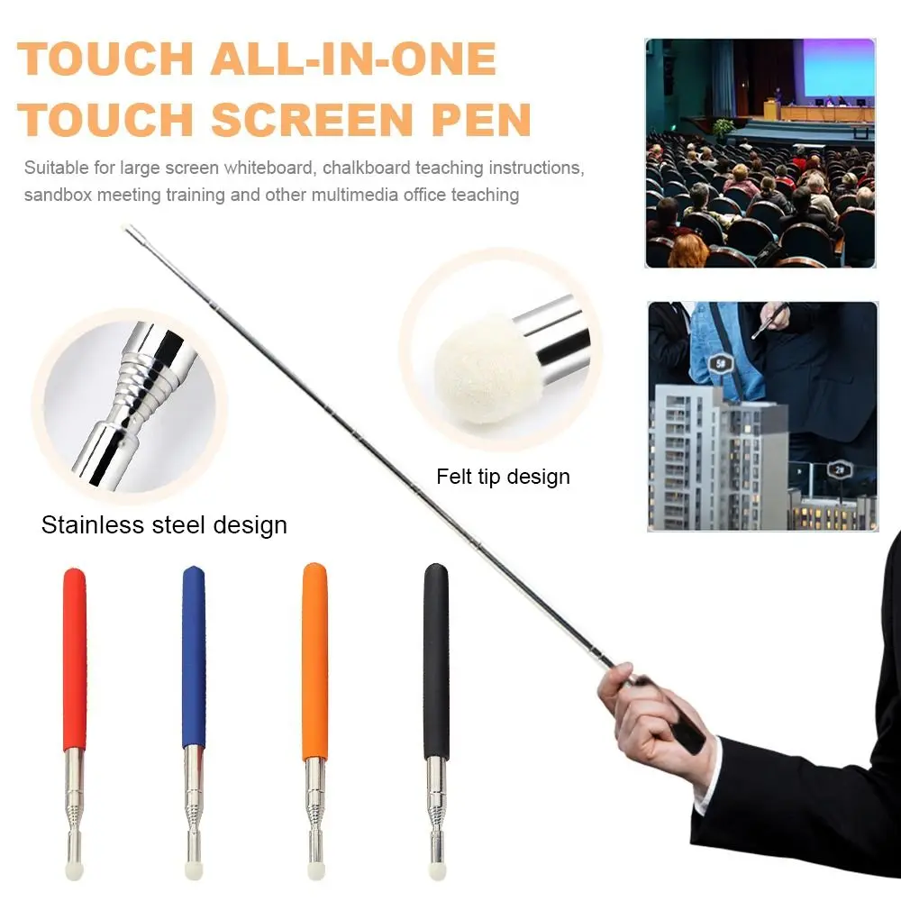 Retractable Teaching Stick Whiteboard Touch Screen Pointer 1m/1.2m