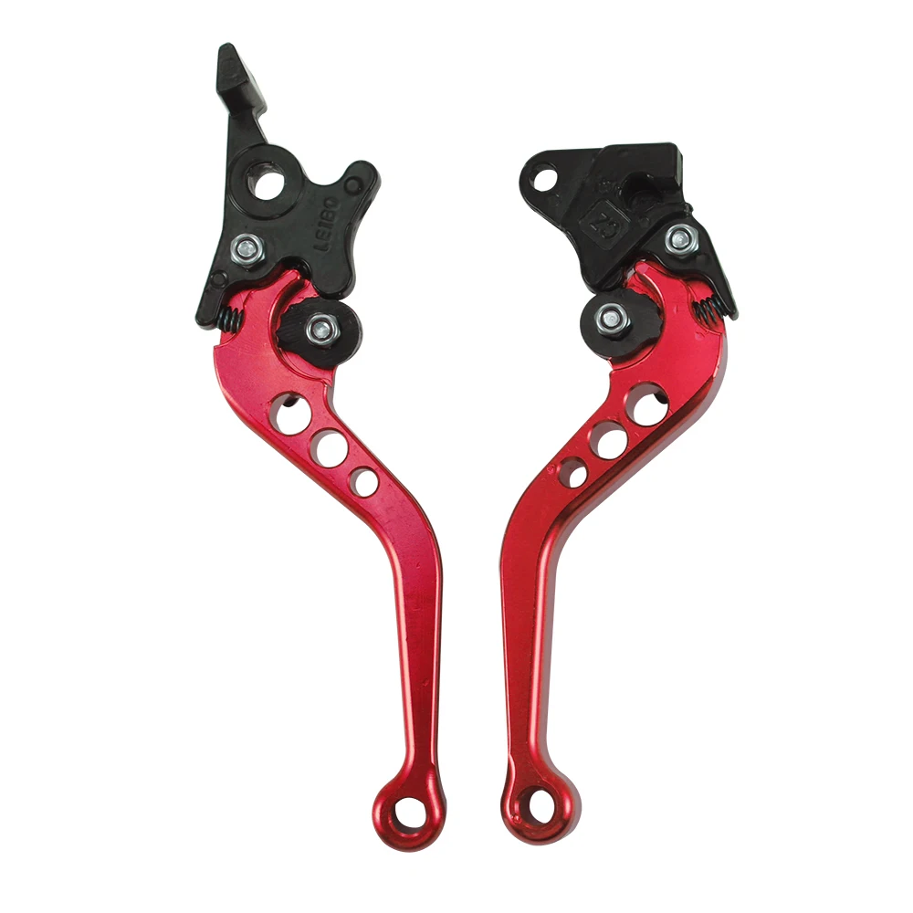 2 Pcs CNC Alloy Motorcycle Brake Handle Adjustable Size Moto Motorbike Modification Clutch Drum Brake Lever Handle Universal