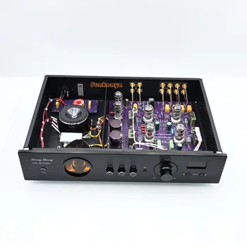 Hifi 밸런스드 XLR 튜브 프리앰프 앰프, 리모컨 90dB, 12AT7(ECC81)× 2, 12AU7(ECC82)× 2, 6Z4 × 2