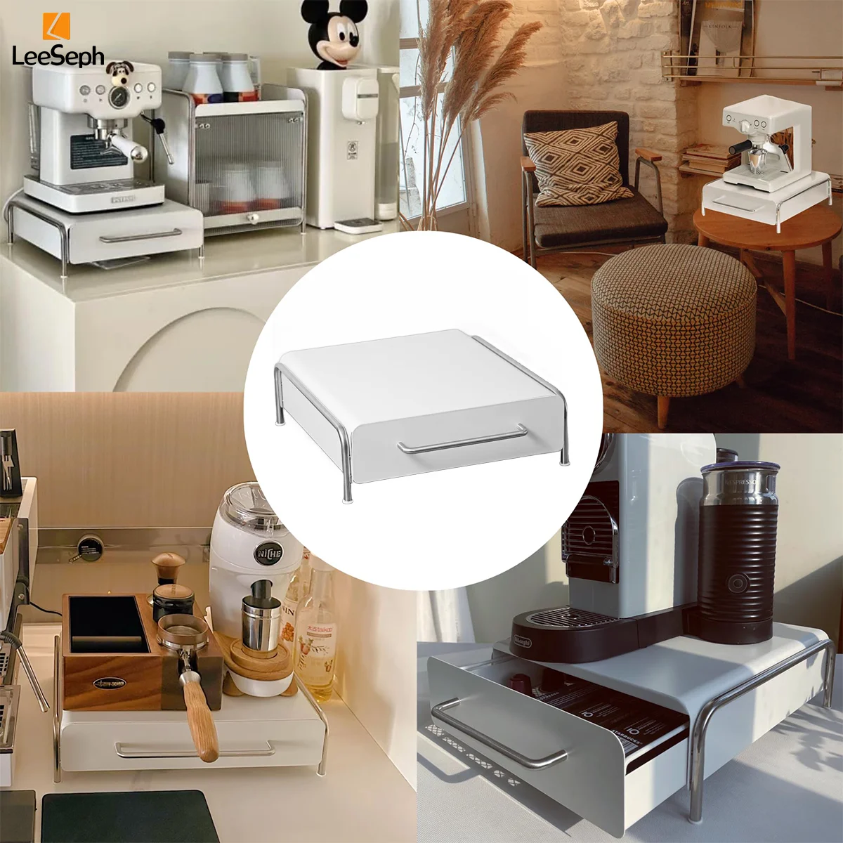 K Cup Holder Drawer Storage Organizer For Countertop Coffee Machine Base