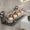 Suction Cup Bathroom Shelf No Drill Wall Mounted Shampoo Bottle Shower Rack Toilet Storage Rack Aluminum Bathroom Kitchen 4