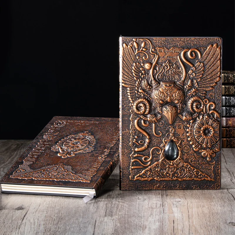 A5 빈티지 스테레오 릴리프 이상한 새 노트북, 비즈니스 출퇴근 사무실 메모장, 고품질 학생 일기 노트북 원장