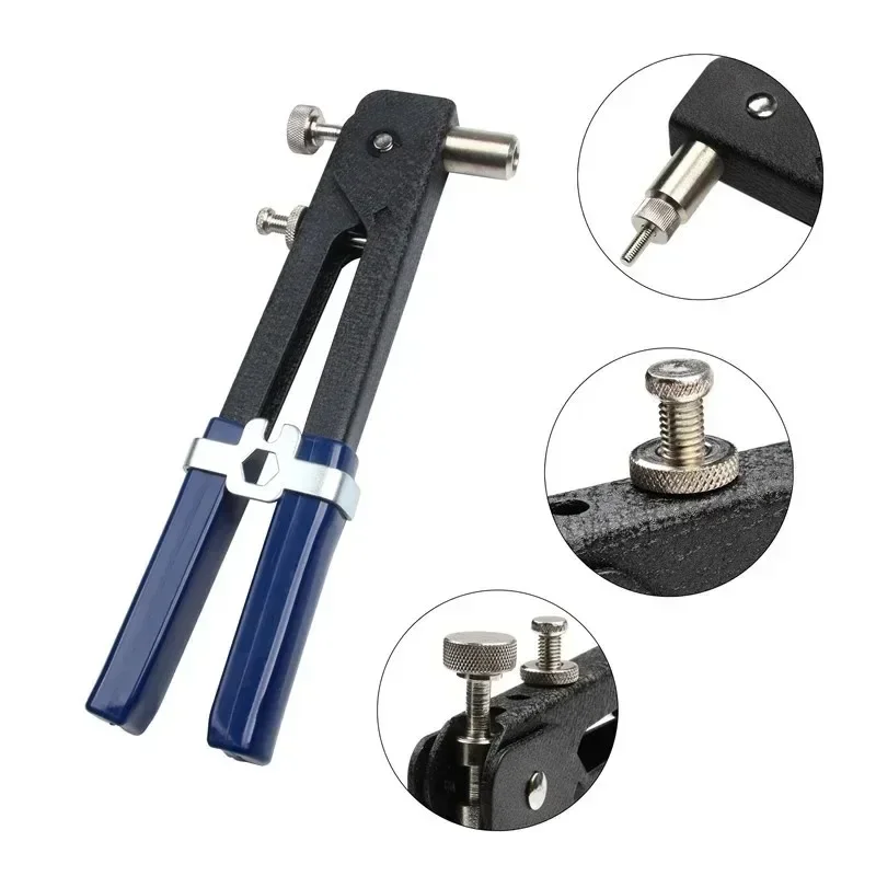 14 PCS Rivet Nut Tool Tip Set - M3 M4 M5 M6 M8 M10 M12 Mandrel & Nose Pieces For Hand Rivet Nut Gun