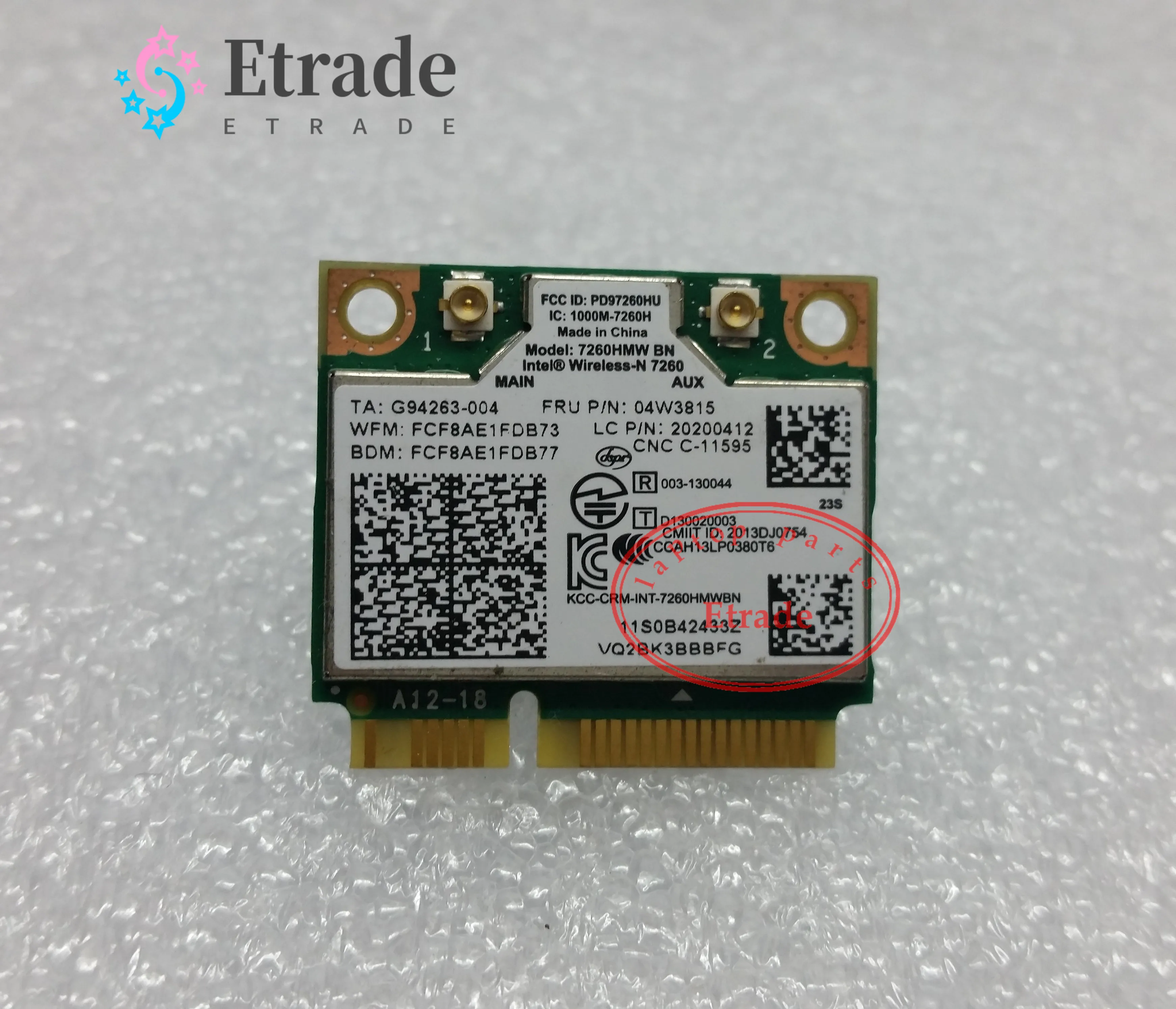 Беспроводная Wlan-карта 7260HMW Bluetooth 4,0 BN WiFi NGFF 300M 04X6011 04W3815 для Lenovo Y410 Y510 U330 U430 E440 E540 S440 S540