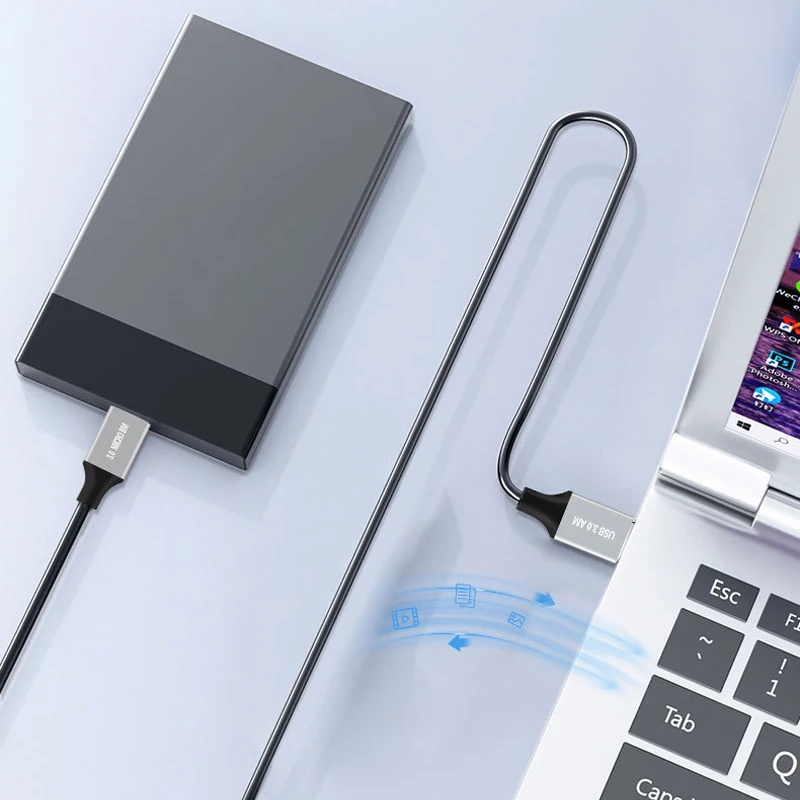 0.5m/1m/2m USB 3.0 타입 A - 마이크로 B 케이블 5Gbps 2A 고속 데이터 동기화 코드 케이블 어댑터 (외장 하드 드라이브 디스크 HDD 하드 케이블용)