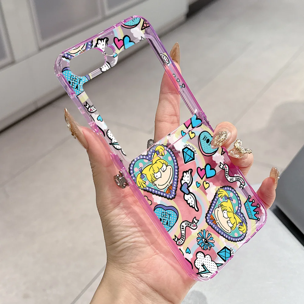 Cartoon Funny Rugrats Semi-Transparent Foldable Soft TPU Phone Case