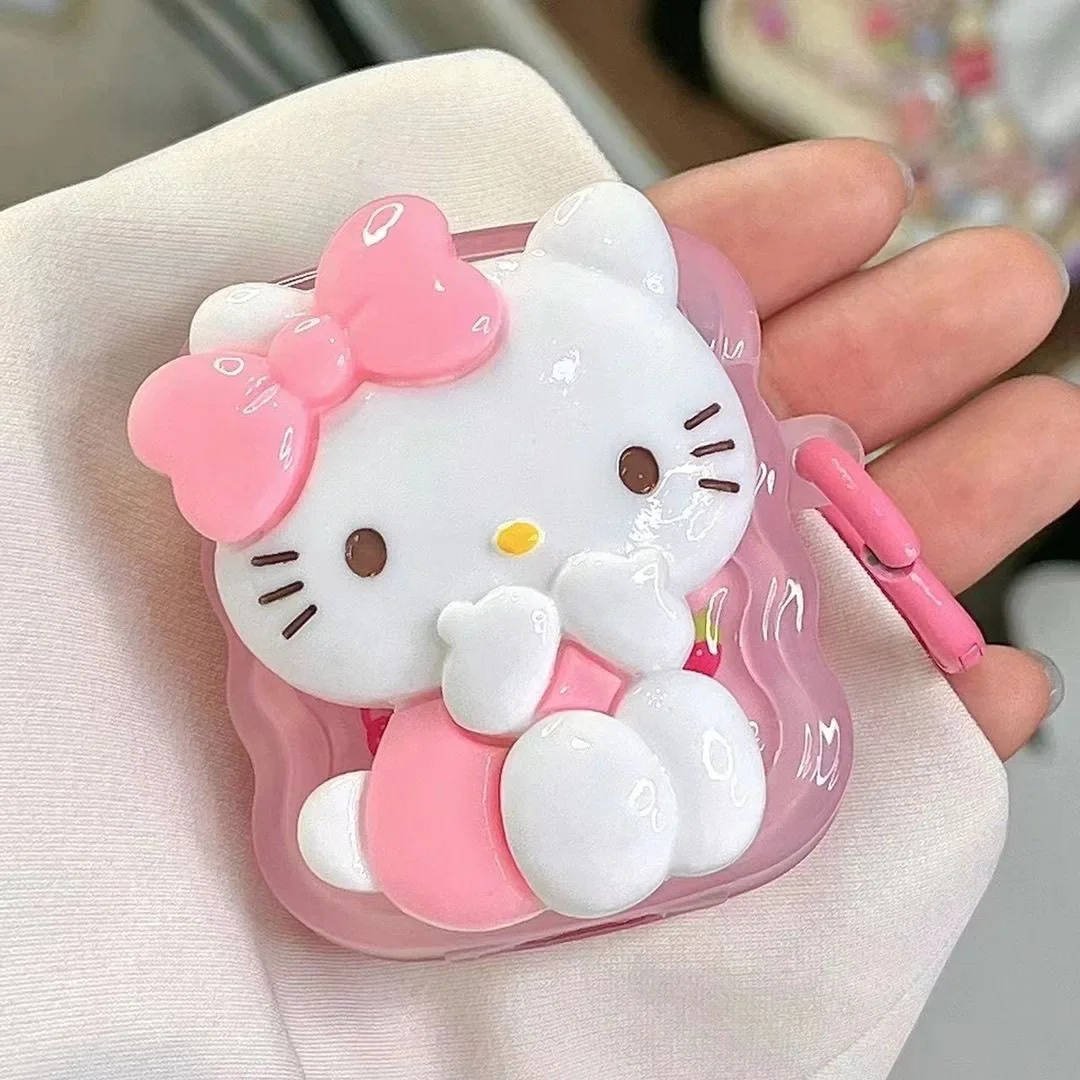 3D Cartoon Hellos Kitties Per Airpods1 2 3 Custodia Airpods Pro 2 Custodia Iphone Auricolari Accessori Air Pod Cover Y2K Regalo
