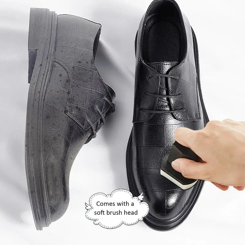 50ml Multi-functional White/Black Shoe Polish Colorless Light Shoes With Applicator Leather Cleaner Shoes Brush Care shoe polish