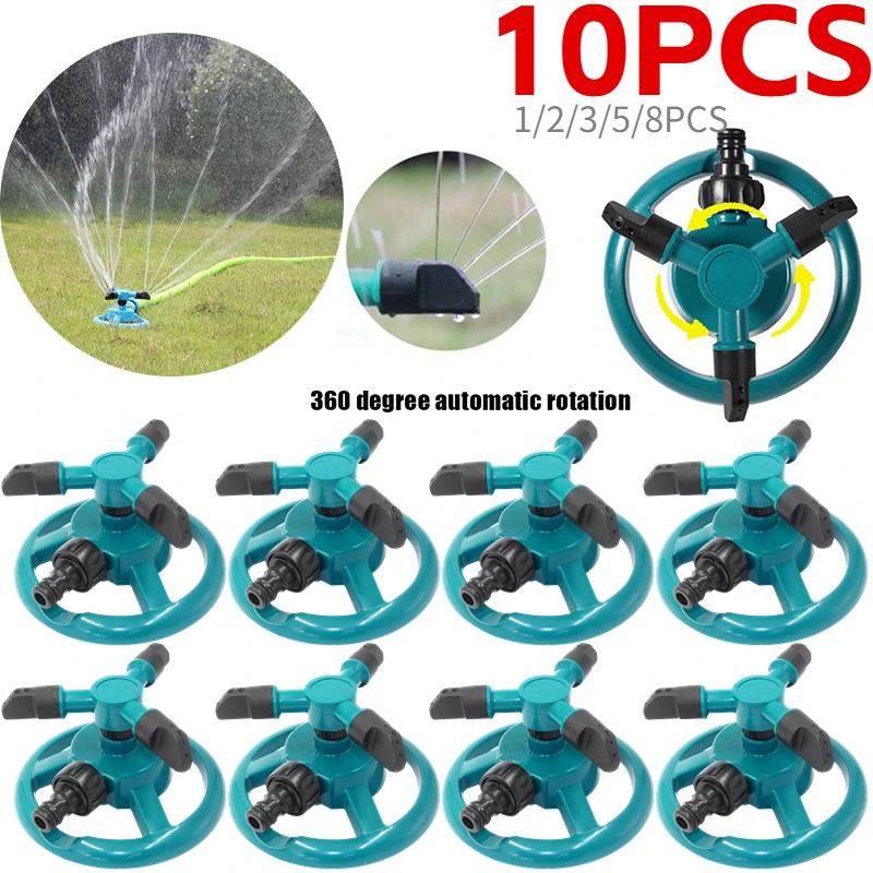 Garden Sprinkler Irrigation Sprinklers Garden Irrigation Nozzle Garden Sprayer Nozzles Sprinkler Nozzle 360&deg; Automatic Rotating Water Spray Lawn Automatic Sprinkler Garden Watering Irrigation Supplies Garden Tools