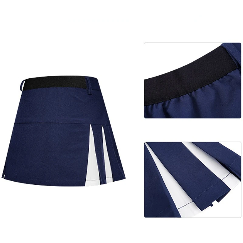 PGM Girls Golf Skirt Summer Sports Anti-floating Skirts Elastic Belt A-line Skirt QZ091