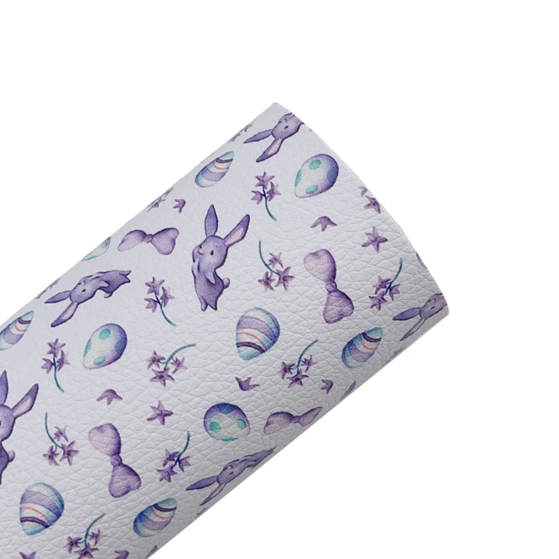 Purple Rampant Rabbit Inserted New Rainbow 22X30cm Purple Rabbits & Easter eggs faux leather sheet for ...