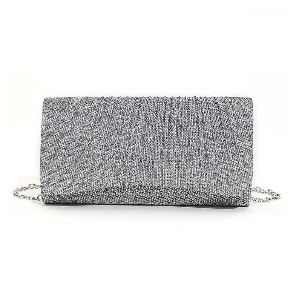 Borsa da sera con busta scintillante di lusso per feste da donna, pochette da sposa, borsa a tracolla con catena lucida personalizzata, borse per la cena da donna