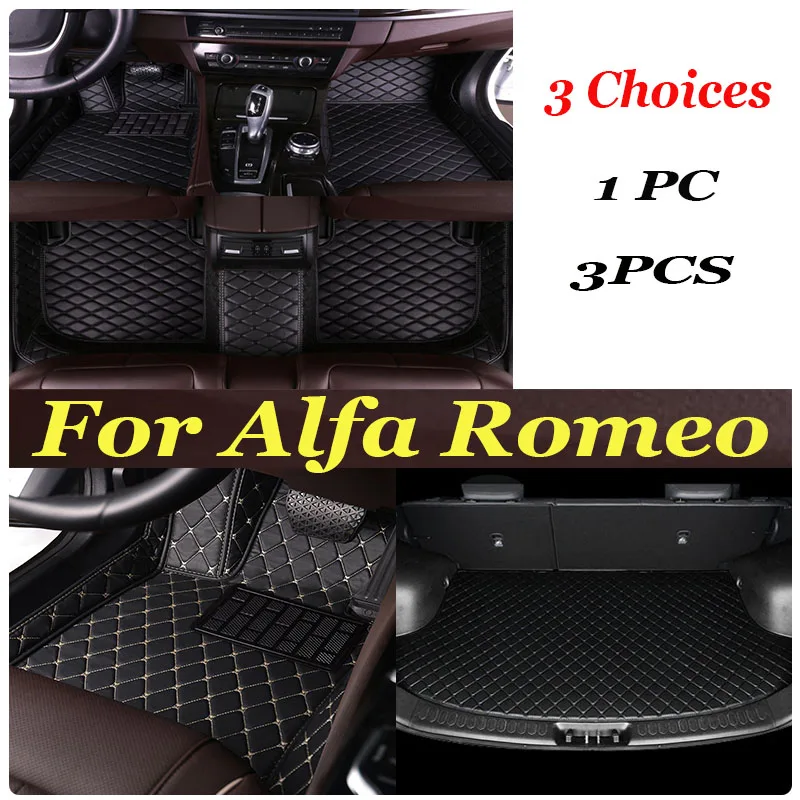 

Car floor mats for Alfa Romeo Stelvio 2017 2018 2019 2020 Custom auto foot Pads automobile carpet cover