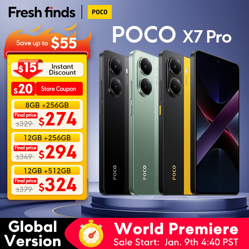 ãWorld PremiereãPOCO X7 Pro Global Version Smartphone Dimensity 8400-Ultra 6000mAh 90W Charge 50MP camera with OIS 120Hz NFC 5G