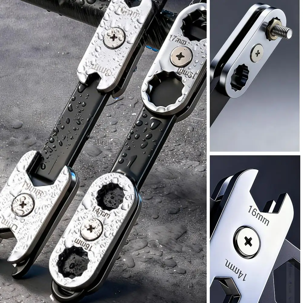 8 in1 Universal Torx Wrench Plum Wrench Automotive Repair Wrench Adjustable Portable 360° Rotatable Mechanical Tool